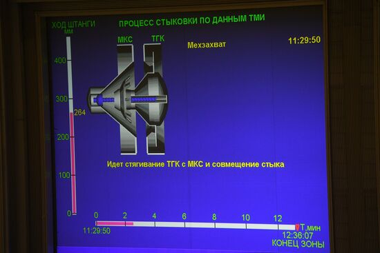 Progress MS-05 cargo spacecraft docking with ISS