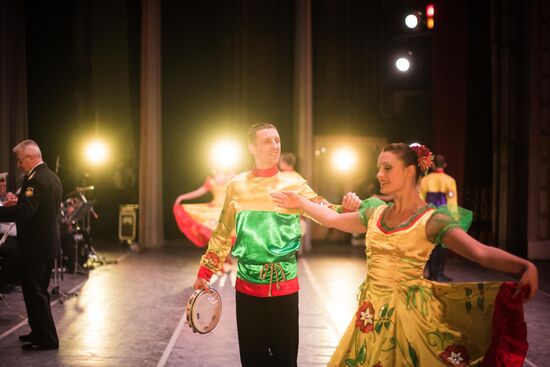 Song and Dance Ensemble of the Black Sea Fleet performs in Bishkek