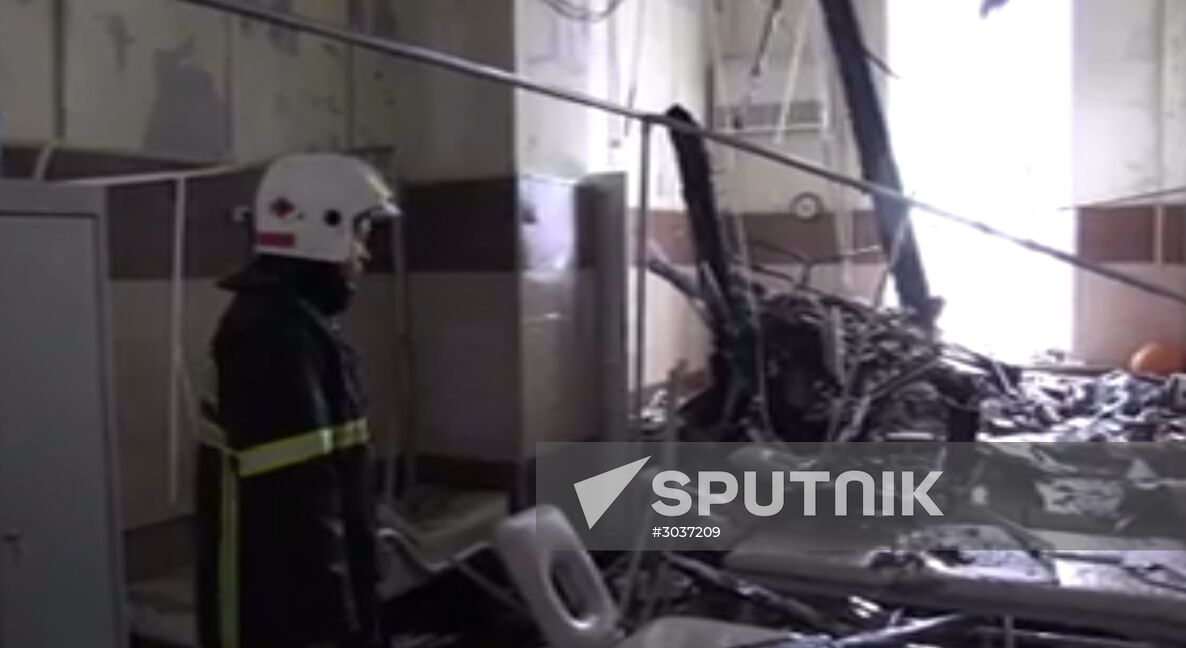 Children's hospital catches fire in Tver