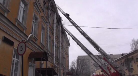 Children's hospital catches fire in Tver