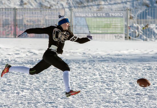 Snow Bowl American snow football tournament in Petrozavodsk
