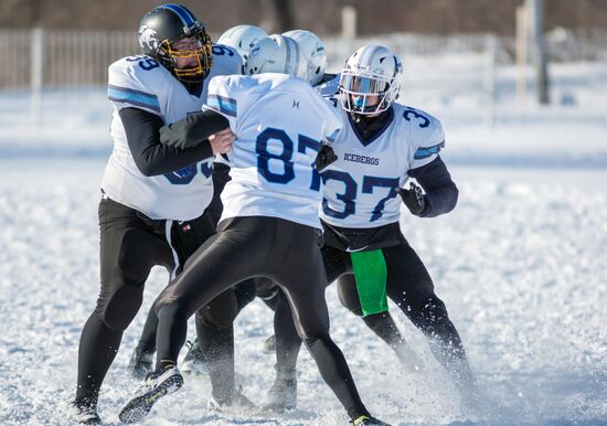 Snow Bowl American snow football tournament in Petrozavodsk