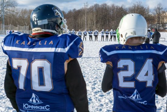 Snow Bowl American snow football tournament in Petrozavodsk