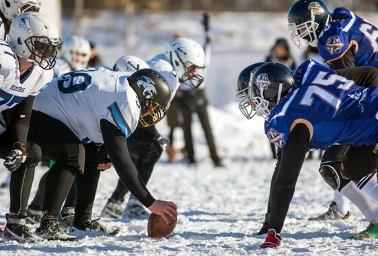 Snow Bowl American snow football tournament in Petrozavodsk