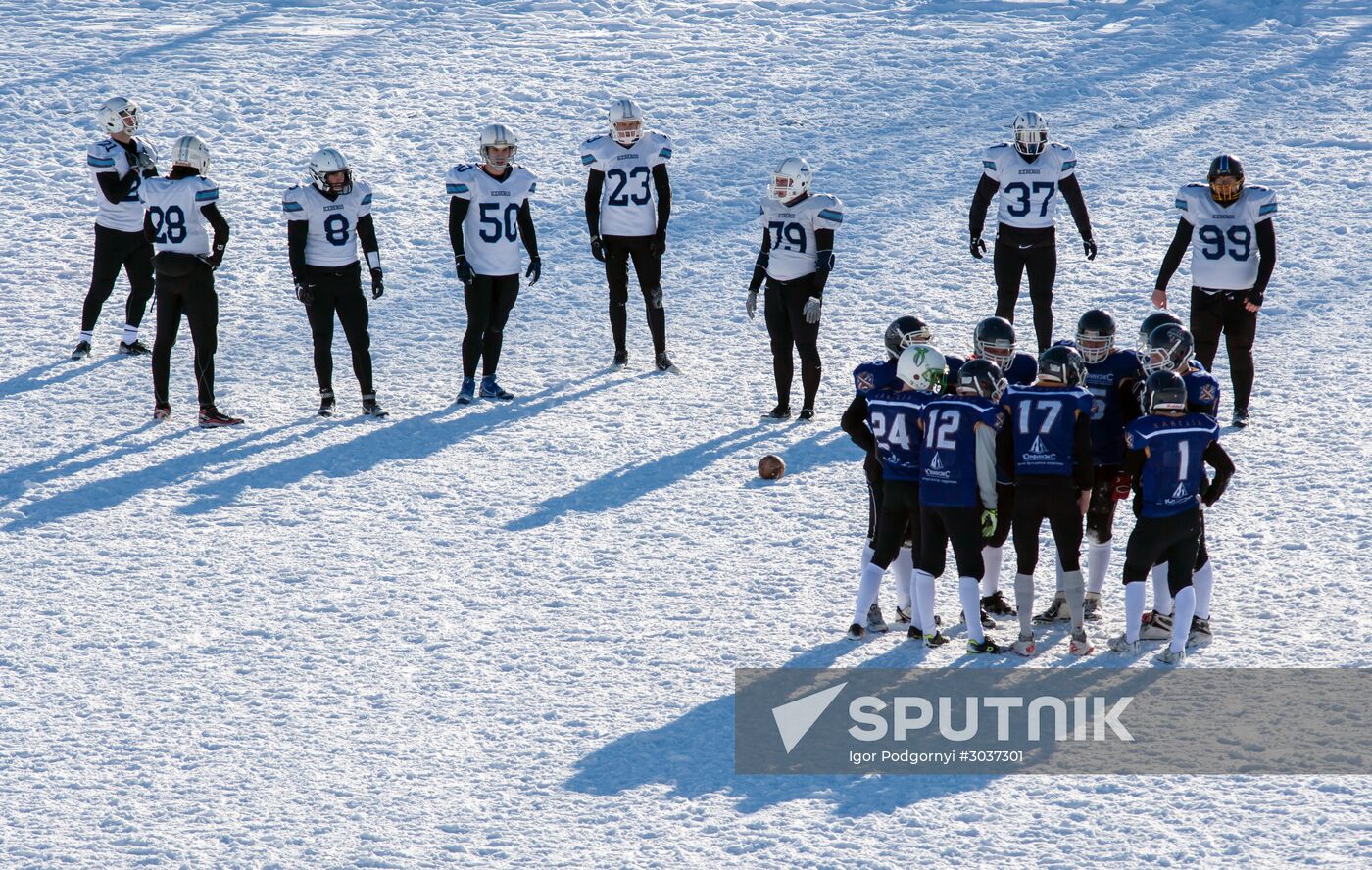 Snow Bowl American snow football tournament in Petrozavodsk