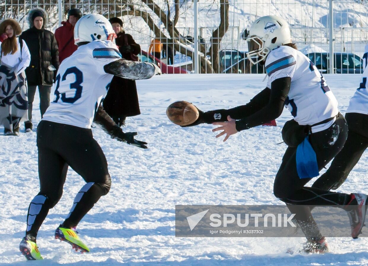 Snow Bowl American snow football tournament in Petrozavodsk