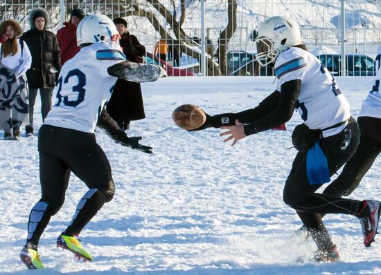 Snow Bowl American snow football tournament in Petrozavodsk
