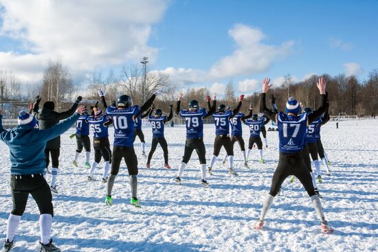Snow Bowl American snow football tournament in Petrozavodsk