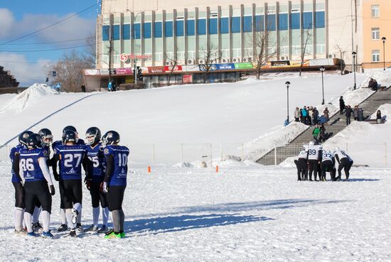 Snow Bowl American snow football tournament in Petrozavodsk