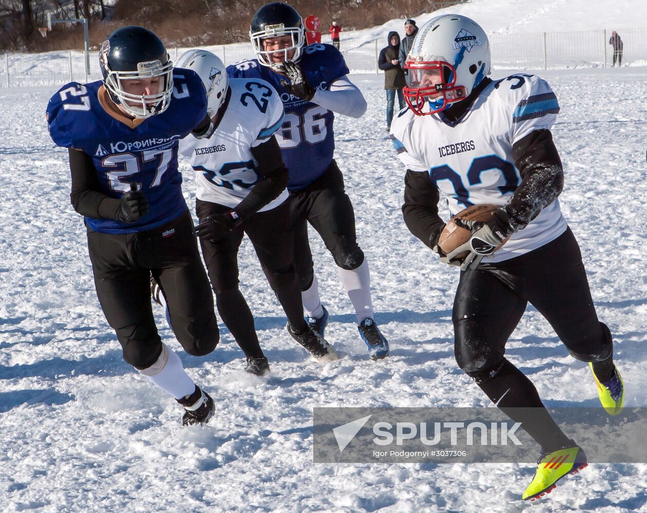 Snow Bowl American snow football tournament in Petrozavodsk