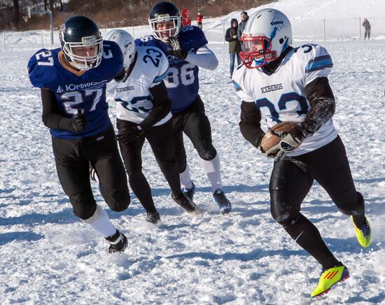 Snow Bowl American snow football tournament in Petrozavodsk