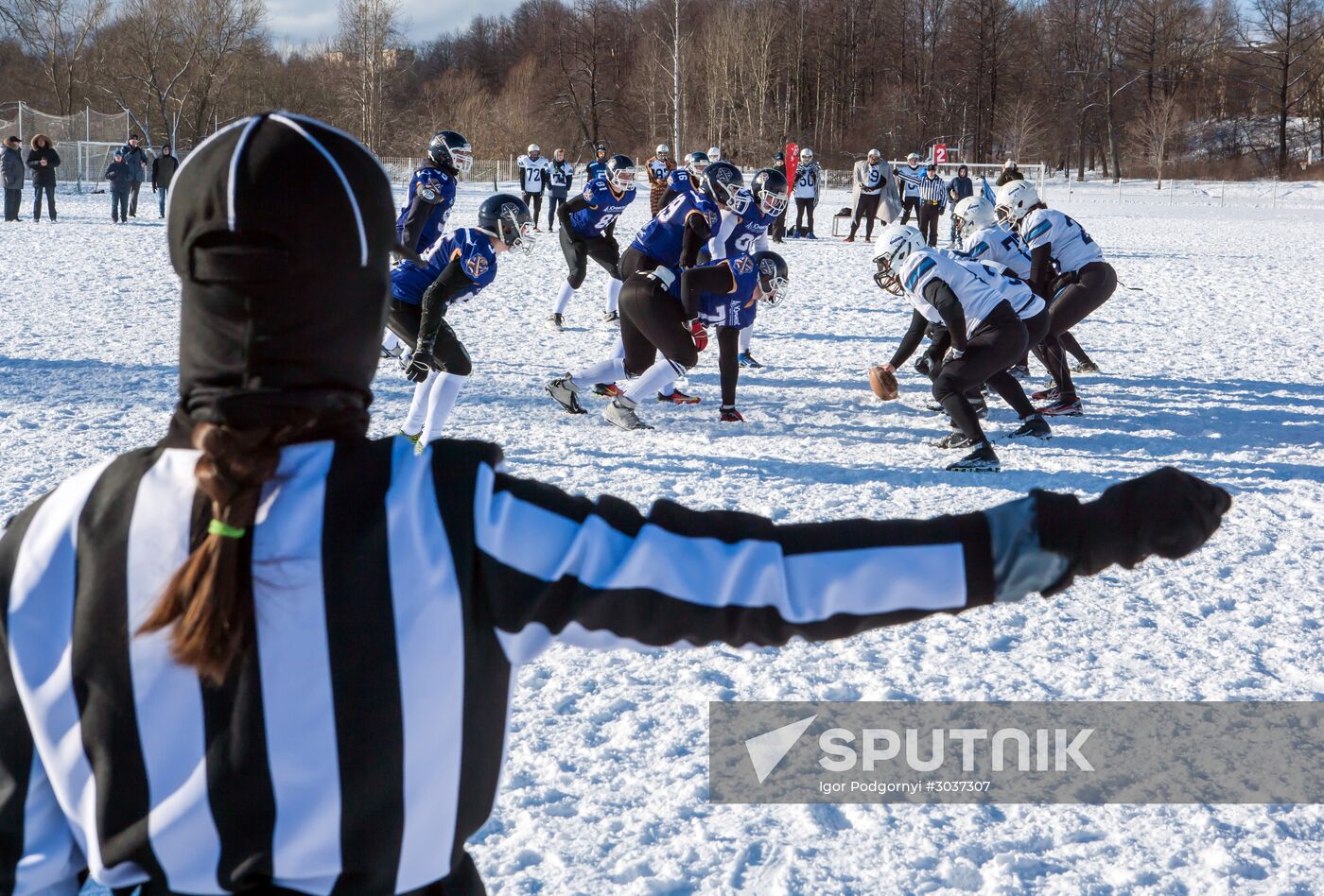 Snow Bowl American snow football tournament in Petrozavodsk