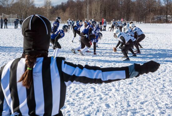 Snow Bowl American snow football tournament in Petrozavodsk