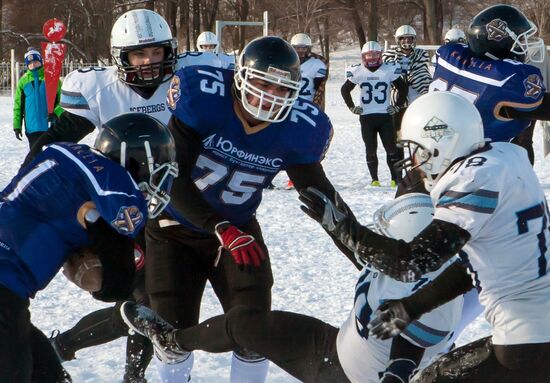 Snow Bowl American snow football tournament in Petrozavodsk