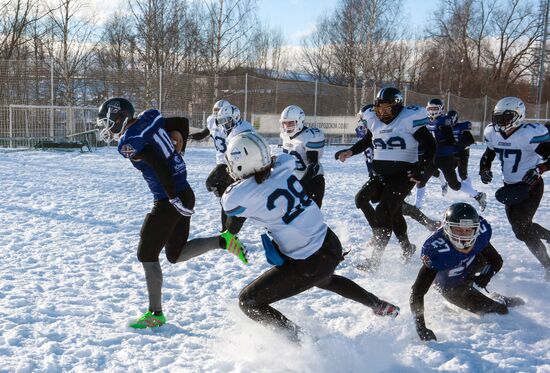 Snow Bowl American snow football tournament in Petrozavodsk