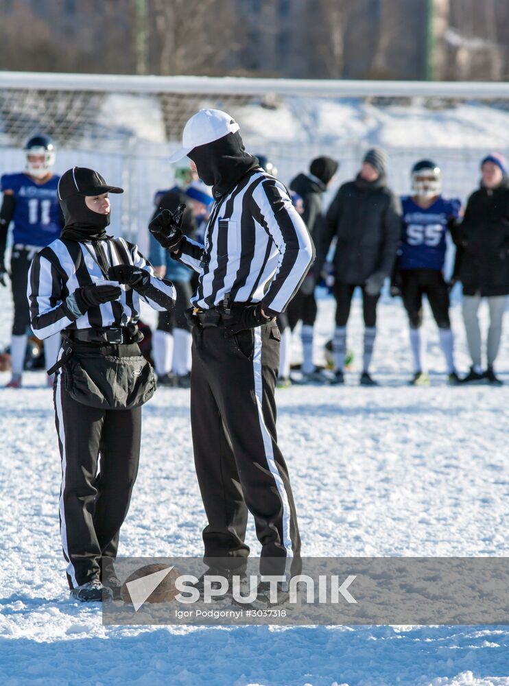 Snow Bowl American snow football tournament in Petrozavodsk