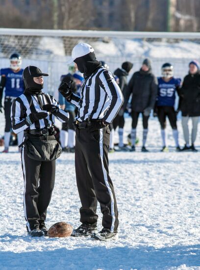 Snow Bowl American snow football tournament in Petrozavodsk