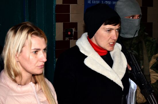 Nadiya Savchenko arrives in Donetsk People's Republic to meet Ukranian POWs