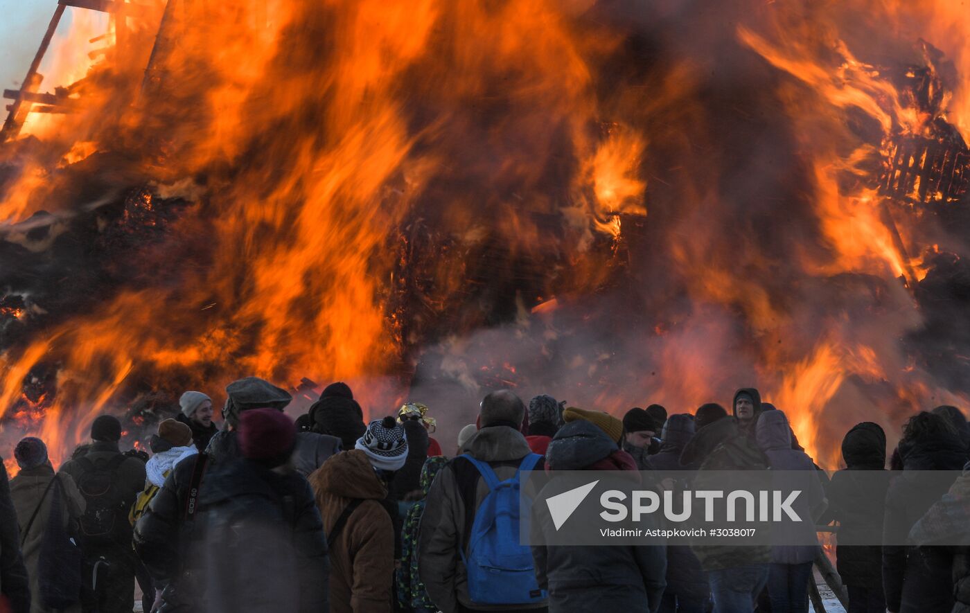 Maslenitsa celebrated in Nikola-Lenivets