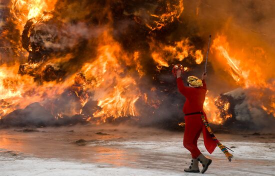 Maslenitsa celebrated in Nikola-Lenivets