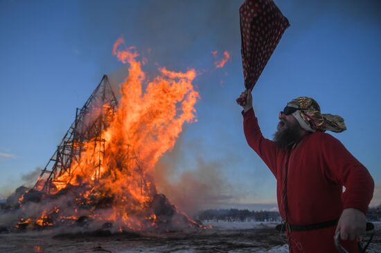 Maslenitsa celebrated in Nikola-Lenivets