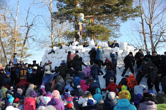 Maslenitsa celebrated in Russian cities