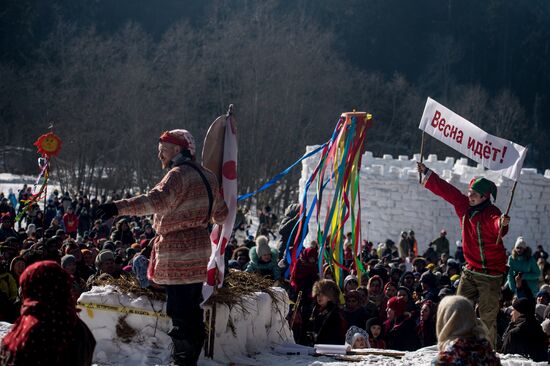 Maslenitsa celebrated in Russian cities