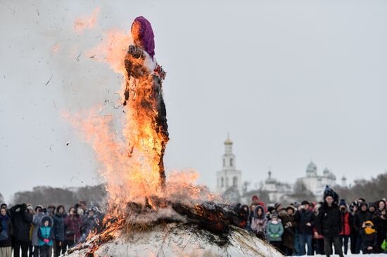 Maslenitsa celebrated in Russian cities