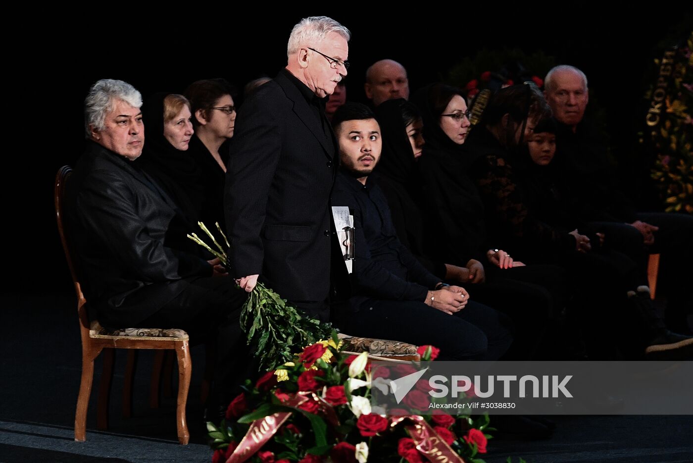 Farewell ceremony for actor Alexei Petrenko in House of Film