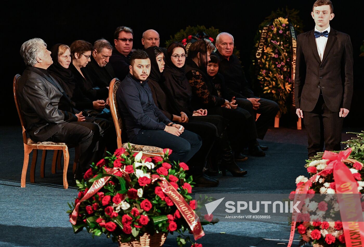 Farewell ceremony for actor Alexei Petrenko in House of Film
