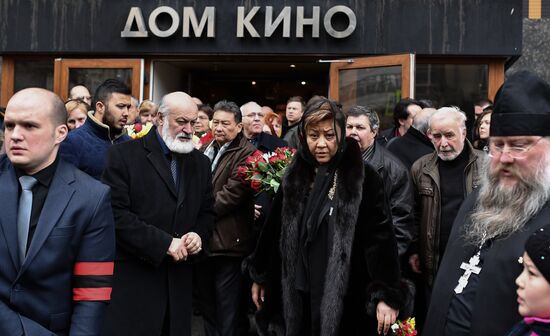 Farewell ceremony for actor Alexei Petrenko in House of Film