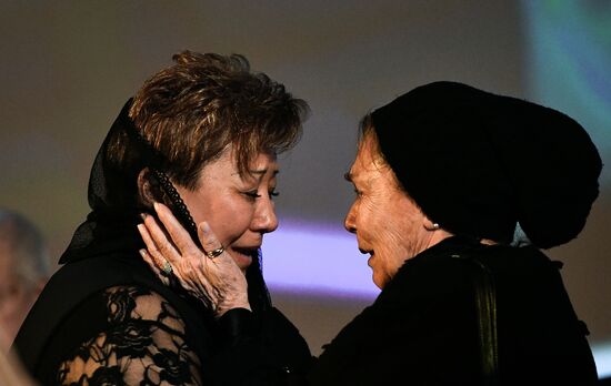 Farewell ceremony for actor Alexei Petrenko in House of Film