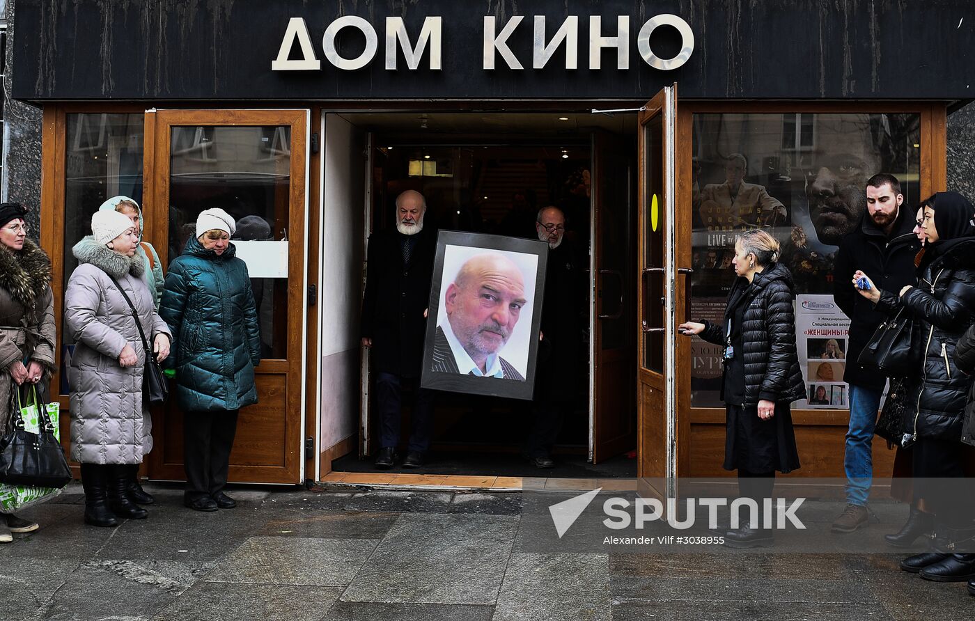 Farewell ceremony for actor Alexei Petrenko in House of Film