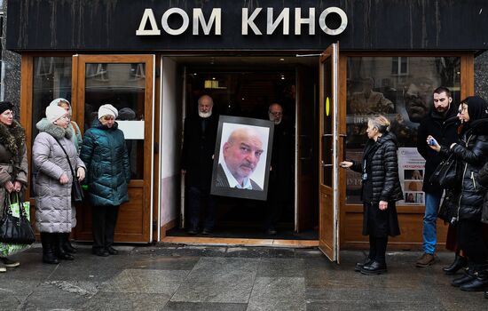 Farewell ceremony for actor Alexei Petrenko in House of Film