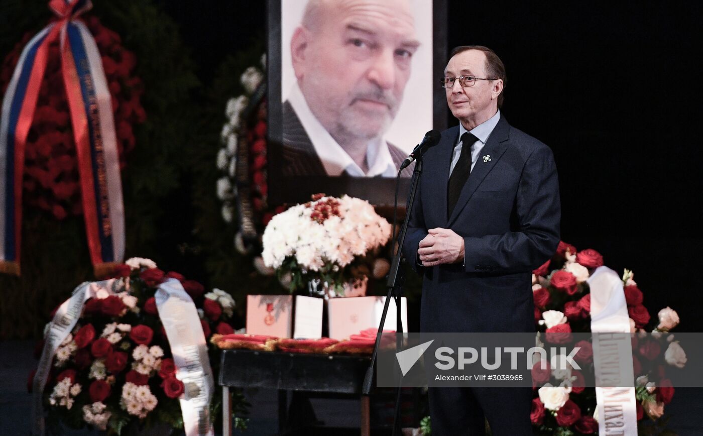 Farewell ceremony for actor Alexei Petrenko in House of Film