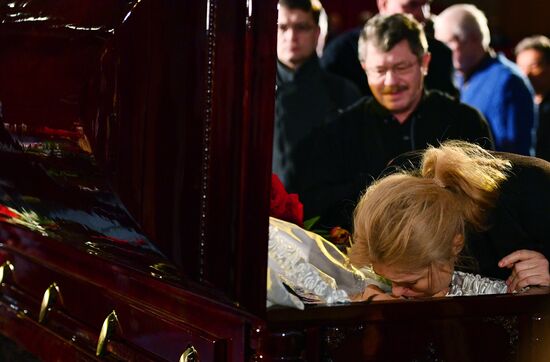 Farewell ceremony for actor Alexei Petrenko in House of Film