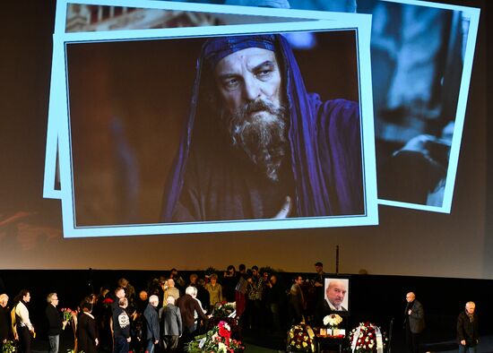 Farewell ceremony for actor Alexei Petrenko in House of Film