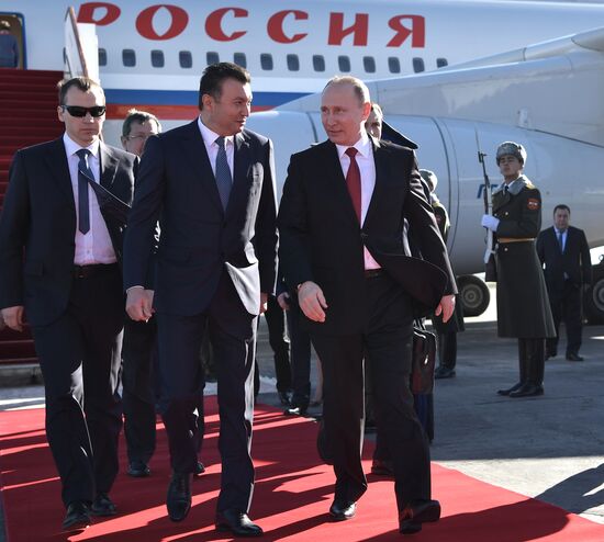 Russian President Vladimir Putin visits Tajikistan