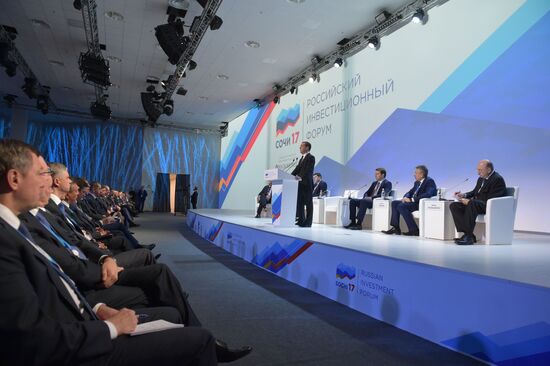 Russian Prime Minister Dmitry Medvedev participates in Russian Investment Forum