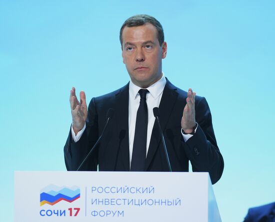 Russian Prime Minister Dmitry Medvedev participates in Russian Investment Forum