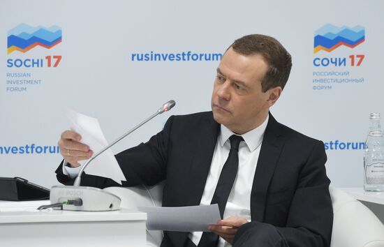 Russian Prime Minister Dmitry Medvedev participates in Russian Investment Forum