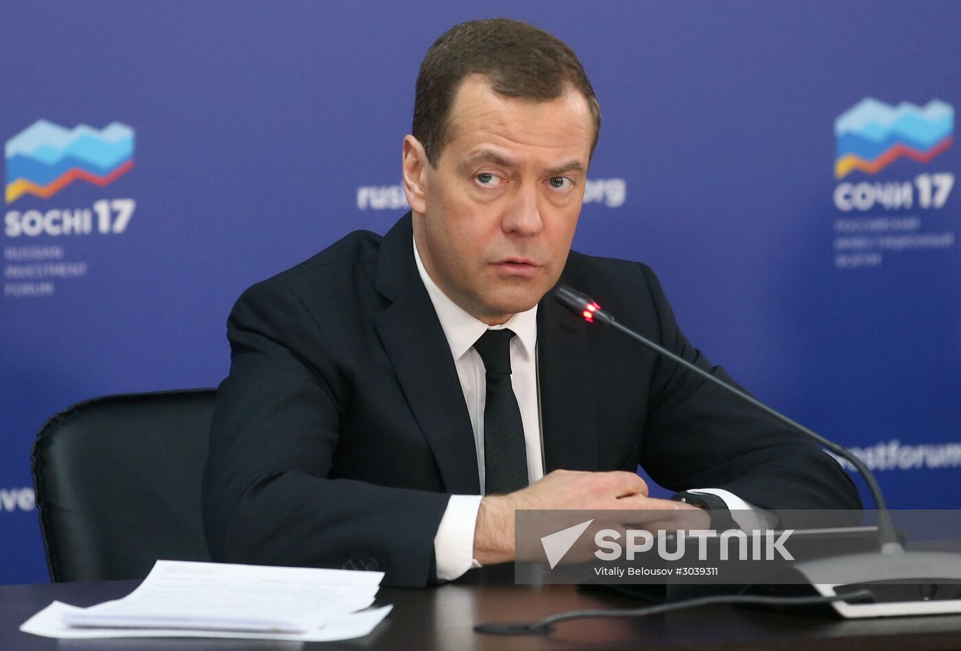 Russian Prime Minister Dmitry Medvedev participates in Russian Investment Forum