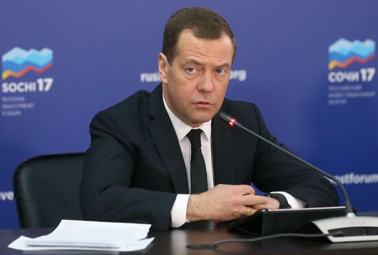 Russian Prime Minister Dmitry Medvedev participates in Russian Investment Forum