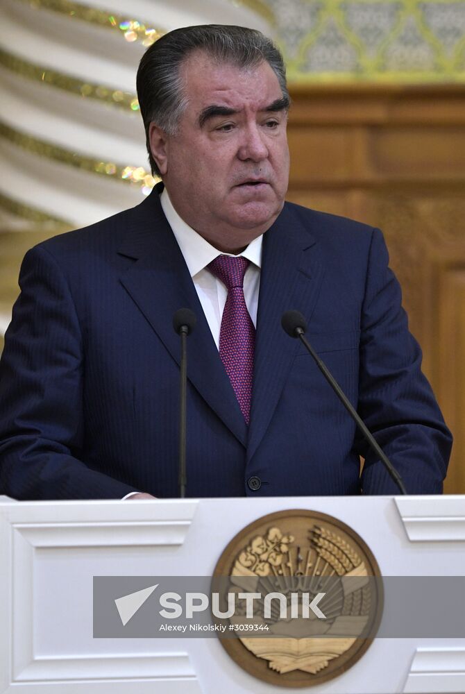 Russian President Vladimir Putin visits Tajikistan