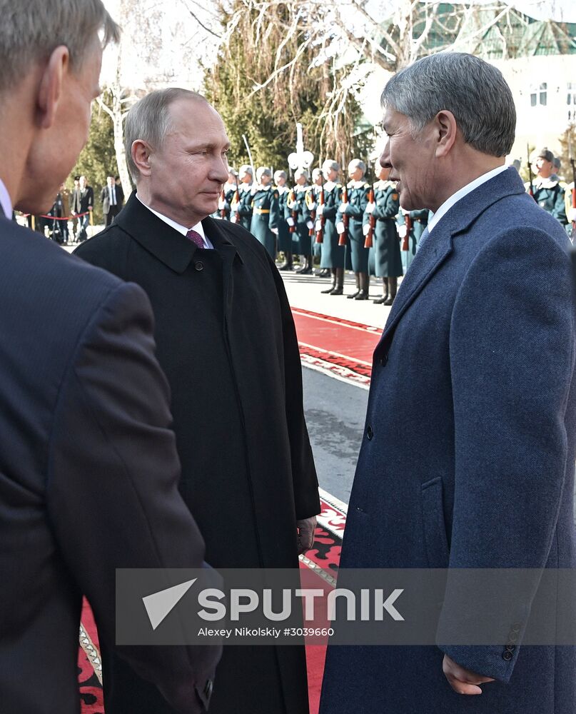 Vladimir Putin pays official visit to Kyrgyzstan