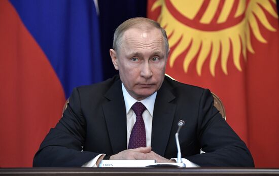 Vladimir Putin pays official visit to Kyrgyzstan