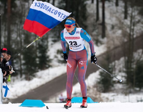 Cross country skiing. World Championships. Women's individual race