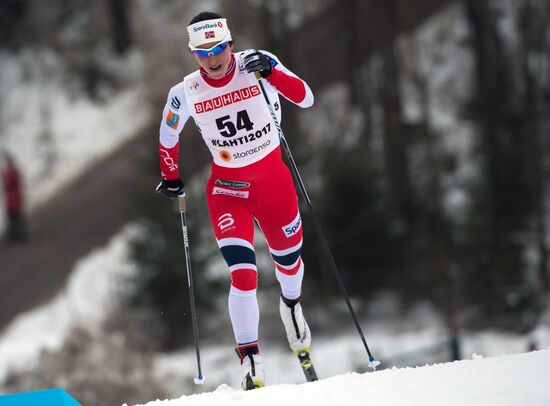 Cross country skiing. World Championships. Women's individual race