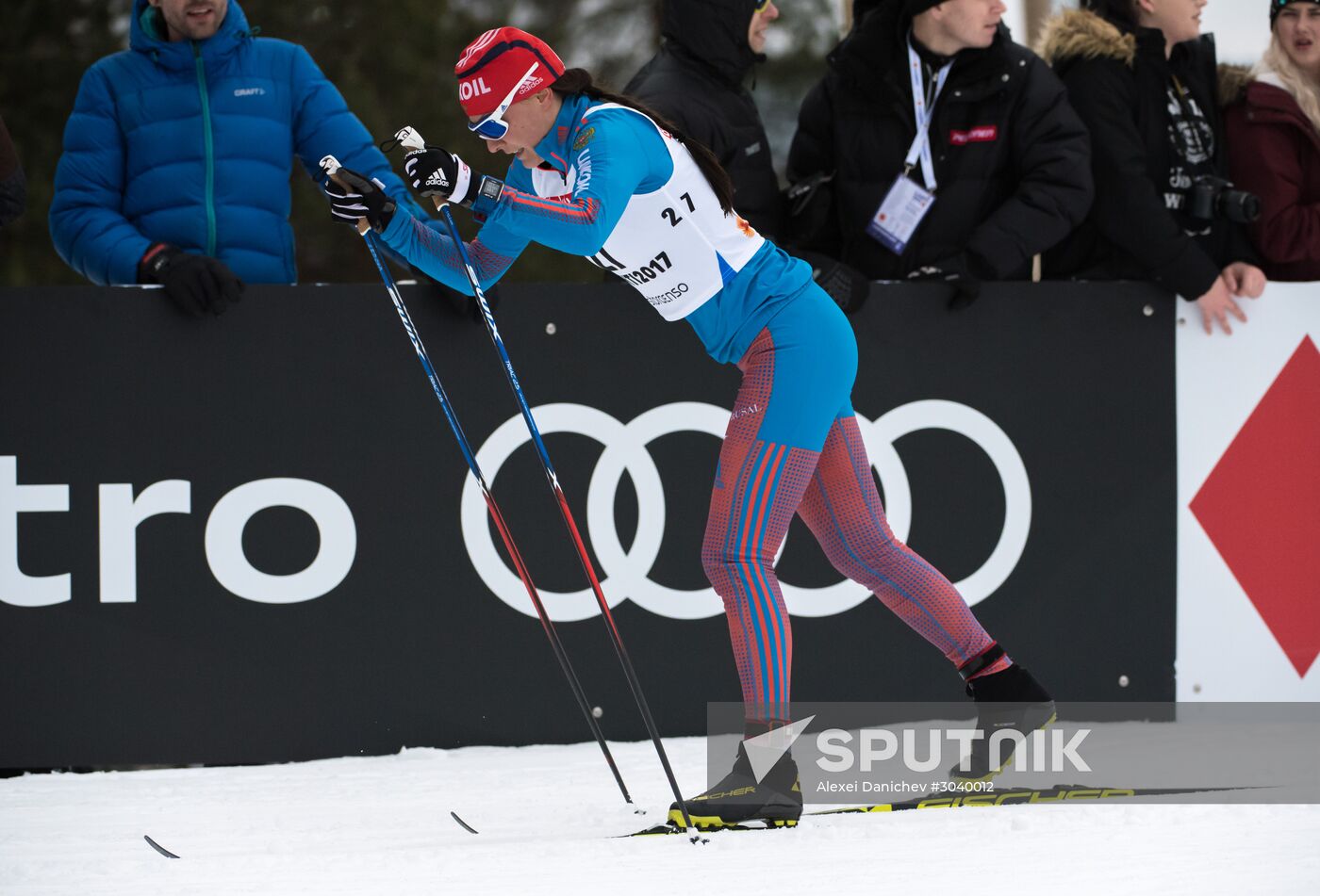 Cross country skiing. World Championships. Women's individual race