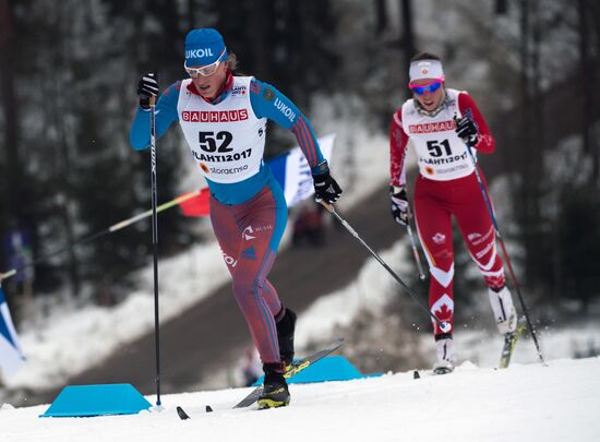 Cross country skiing. World Championships. Women's individual race